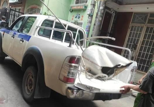 Nồi hơi phát nổ tại nhà bà Phượng được công an thu giữ để phục vụ công tác điều tra. ẢNH: H.K Nồi hơi phát nổ tại nhà bà Phượng được công an thu giữ để phục vụ công tác điều tra. ẢNH: H.K