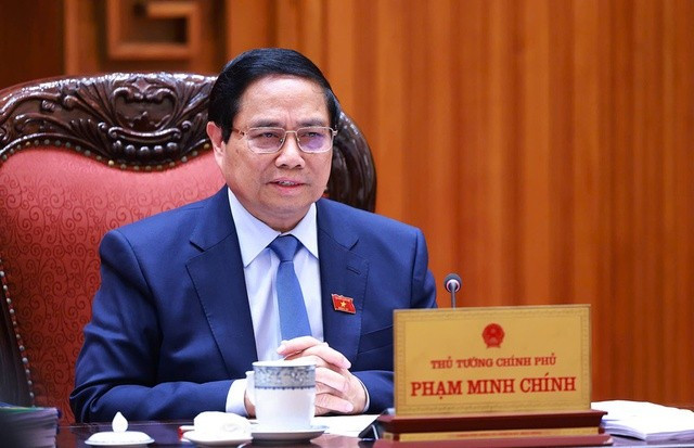 Thủ tướng Phạm Minh Chính chủ trì cuộc họp. Ảnh: VGP Thủ tướng Phạm Minh Chính chủ trì cuộc họp. Ảnh: VGP