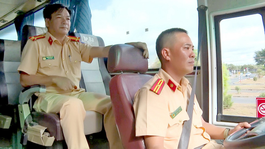 Công an tỉnh đang khẩn trương chuẩn bị các điều kiện để tổ chức sát hạch lái xe khóa đầu tiên. Ảnh: V.N 1vn.jpg