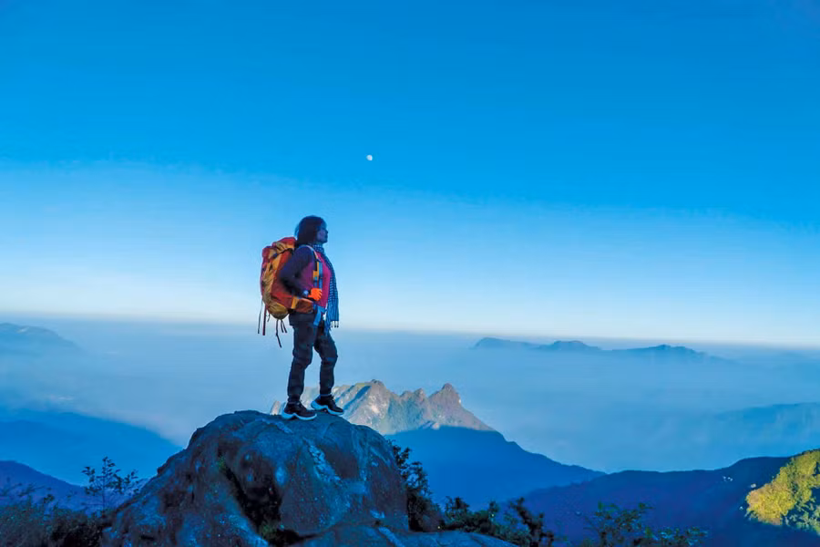 à Vân đã chinh phục 55 ngọn núi trong và ngoài nước. Ảnh: NVCC