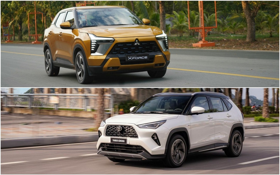 Mitsubishi Xforce và Toyota Yaris Cross cạnh tranh gay gắt ở nhóm SUV cỡ B chạy xăng.