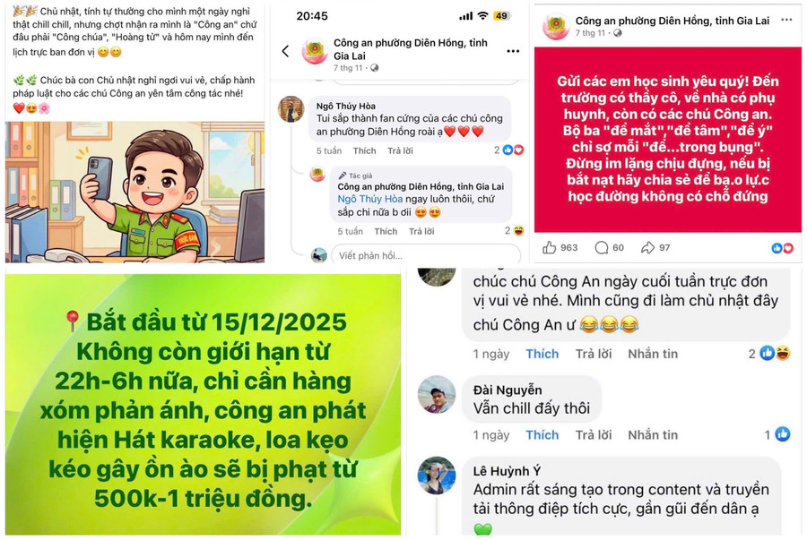 Các chia sẻ trực diện, dí dỏm của công an các đơn vị đã tạo hiệu ứng tích cực từ người dân.