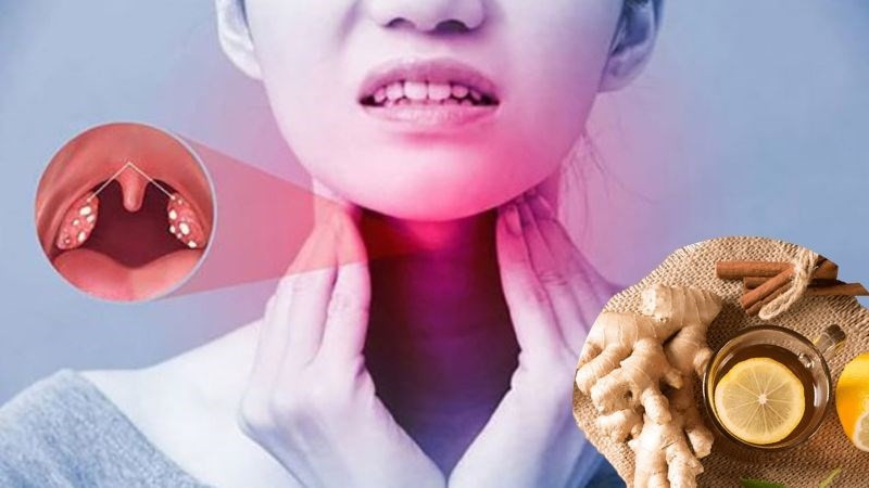 Trà gừng chanh ấm mang lại cảm giác dễ chịu, giúp làm dịu cổ họng khi có kích ứng nhẹ (ảnh minh họa).