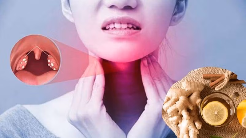 Trà gừng chanh ấm mang lại cảm giác dễ chịu, giúp làm dịu cổ họng khi có kích ứng nhẹ (ảnh minh họa).