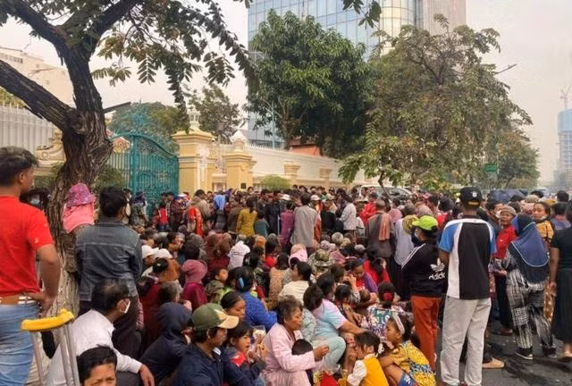 Khu vực xảy ra sự việc vào sáng 23.1. ẢNH CHỤP MÀN HÌNH KHMER TIMES