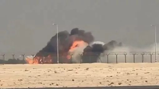 Tiêm kích thuộc biên chế quân đội Ấn Độ bất ngờ lao xuống, gây ra vụ nổ kinh hoàng (Ảnh cắt từ clip)