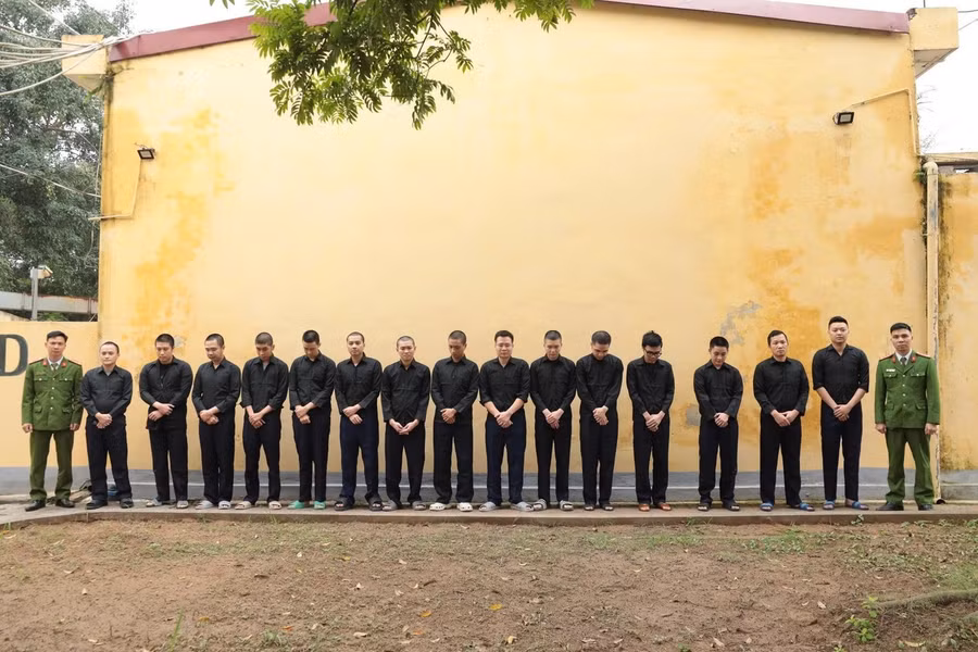 Một số các bị can trong vụ án.