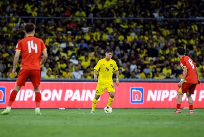 Hình ảnh trận đấu giữa Việt Nam và Malaysia.