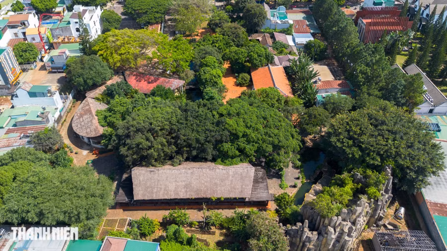 Không gian xanh tại làng cà phê Trung Nguyên (TP.Buôn Ma Thuột). ẢNH: HỮU TÚ