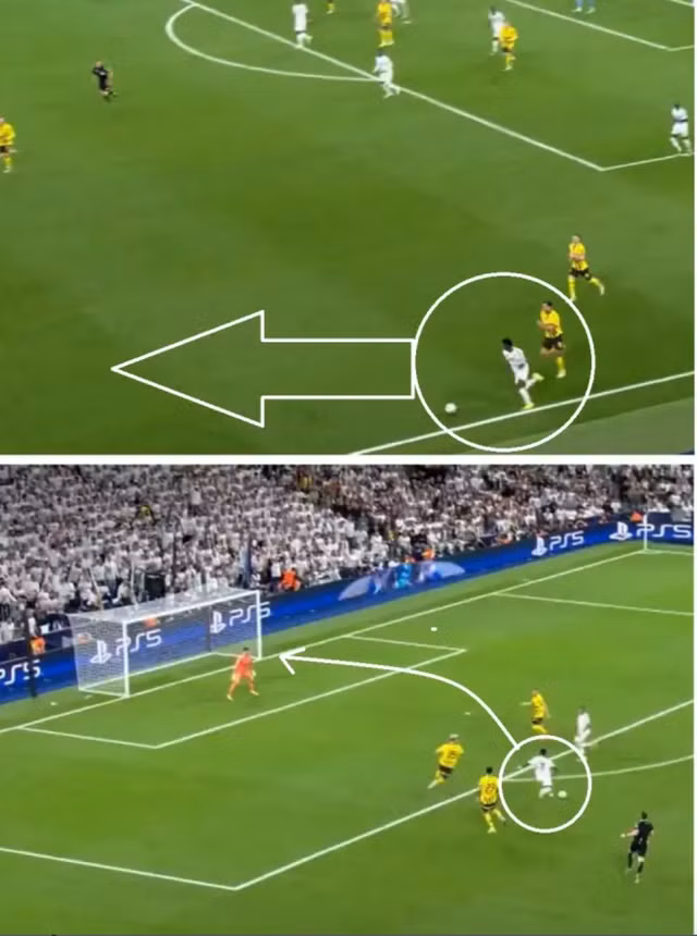 Pha bứt tốc hơn 80m chiều dài sân và ghi bàn của Vinicius