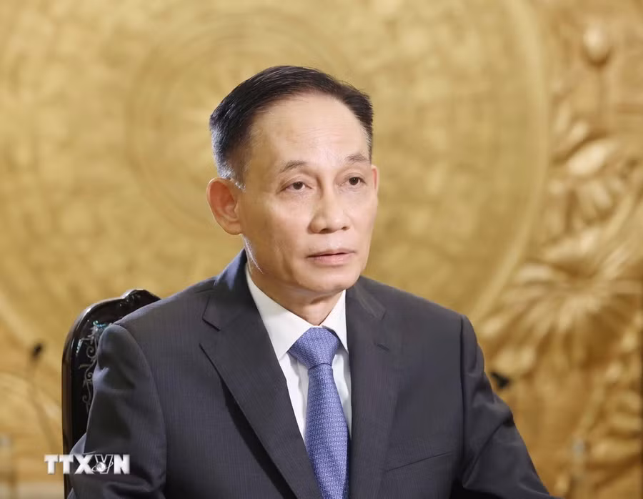 Trưởng Ban Đối ngoại Trung ương Lê Hoài Trung. (Ảnh: Phương Hoa/TTXVN)