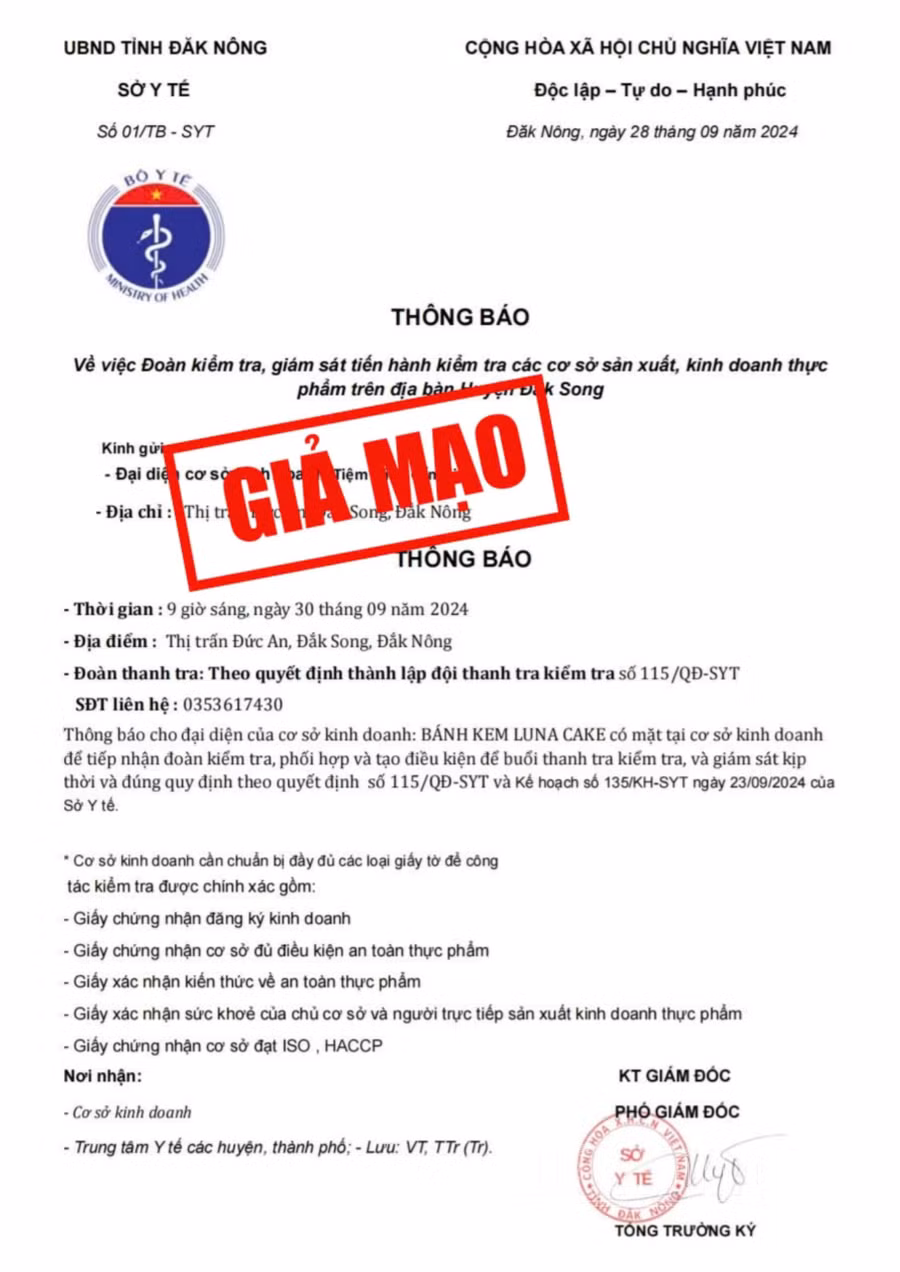 Cảnh báo giả mạo văn bản Sở Y tế Đắk Nông.jpg