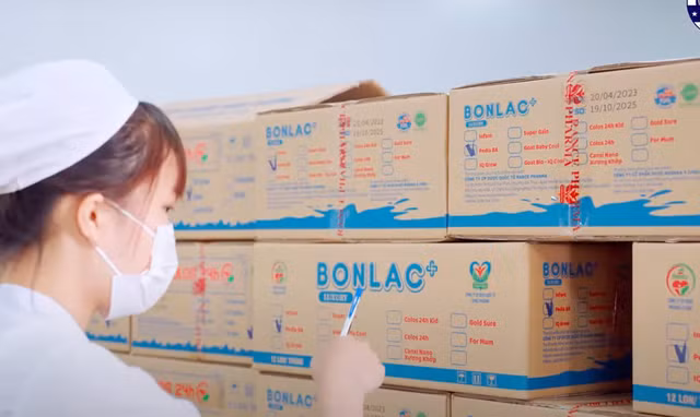 Sản phẩm sữa do Công ty CP Dược dinh dưỡng Hacofood Group sản xuất. Ảnh chụp màn hình