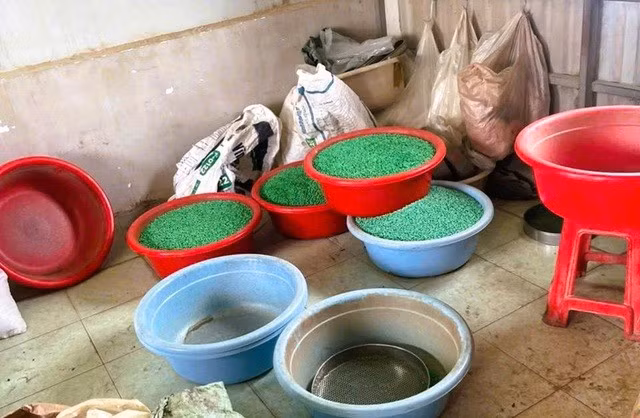 Một địa điểm sản xuất thuốc giả trong đường dây sản xuất thuốc giả quy mô toàn quốc bị Công an tỉnh Thanh Hóa triệt phá. Ảnh: Công an Thanh Hóa