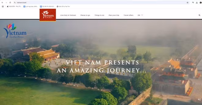 Giao diện website https://vietnam.travel. (Ảnh chụp màn hình)