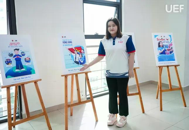 Bạn Phan Thị Minh Nhã - sinh viên Trường Đại học Kinh tế - Tài chính TPHCM mang đến một tác phẩm đậm tinh thần tuổi trẻ Việt Nam: tự tin, bản lĩnh và làm chủ công nghệ. 0dd.jpg