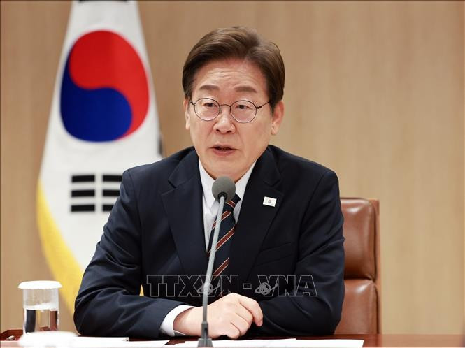 Tổng thống Hàn Quốc Lee Jae-myung. Ảnh: YONHAP/TTXVN han-quoc.jpg