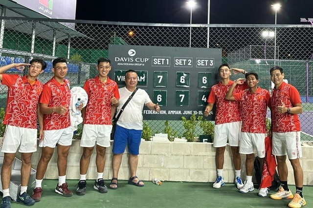 So với Davis Cup năm ngoái, đội tuyển quần vợt Việt Nam có 1 sự thay đổi khi Trương Vinh Hiển không góp mặt và thay thế là tân binh Nguyễn Minh Phát. ẢNH: VTF So với Davis Cup năm ngoái, đội tuyển quần vợt Việt Nam có 1 sự thay đổi khi Trương Vinh Hiển không góp mặt và thay thế là tân binh Nguyễn Minh Phát. ẢNH: VTF