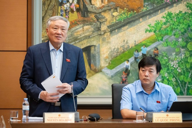Phó Thủ tướng Thường trực Nguyễn Hòa Bình phát biểu tại phiên thảo luận. Ảnh: HT Phó Thủ tướng Thường trực Nguyễn Hòa Bình phát biểu tại phiên thảo luận. Ảnh: HT