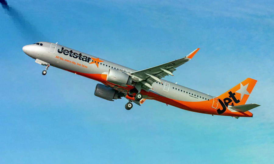 Một chuyến bay của Jetstar Asia. Ảnh: Jetstar Asia hang-hang-khong.jpg