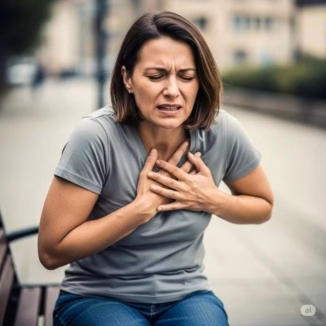Co thắt động mạch vành là sự thu hẹp đột ngột của động mạch vành, có thể gây đau thắt ngực, đau tim và các vấn đề tim mạch nghiêm trọng khác. Ảnh: AI