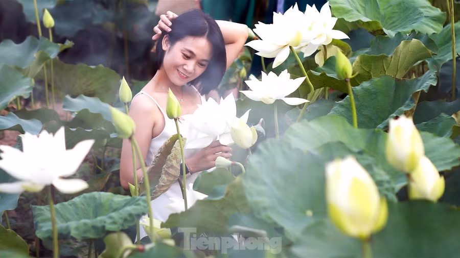 Rất nhiều bạn trẻ đã về đây chụp hình check-in, đầu tư nhiều trang phục như áo yếm, áo bà ba Nam Bộ...