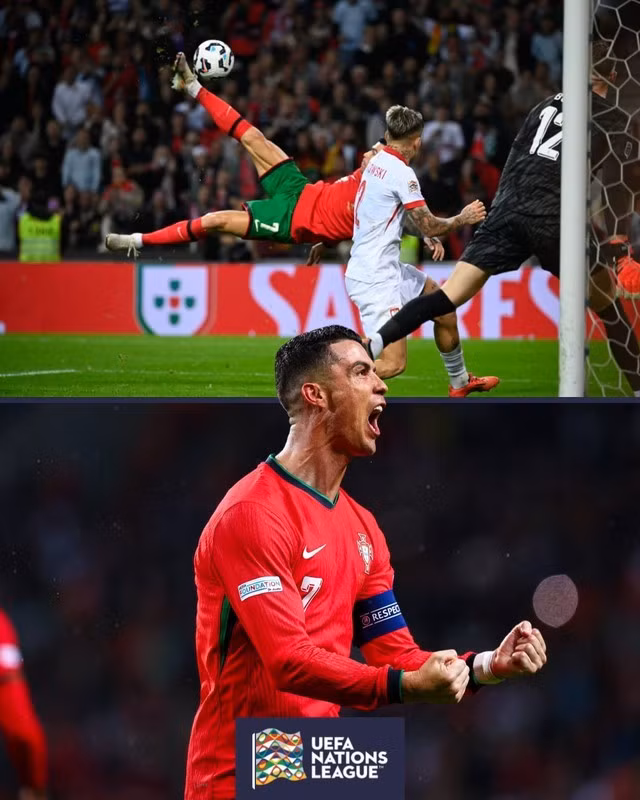 Pha ghi bàn "xe đạp chổng ngược" ghi dấu ấn của Ronaldo