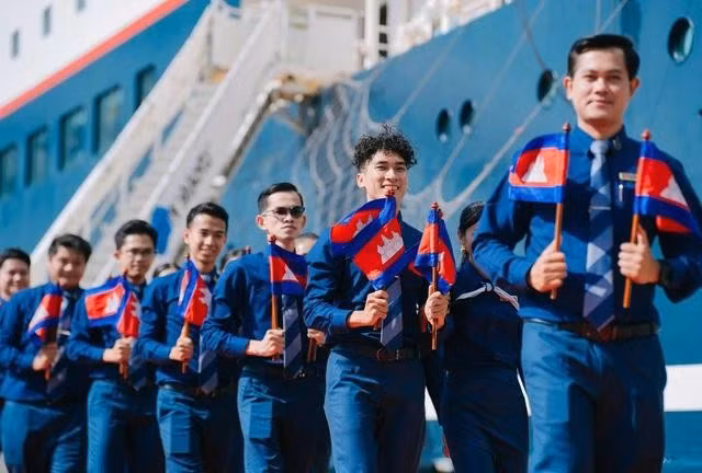 Đoàn đại biểu thanh niên Campuchia. ẢNH: THÀNH ĐOÀN TP.HCM