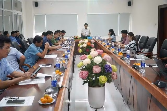 Quang cảnh buổi họp báo Tuần Văn hóa - du lịch lần thứ 5 và liên hoan cồng chiêng, xoang các dân tộc thiểu số tỉnh Kon Tum. ẢNH: ĐỨC NHẬT