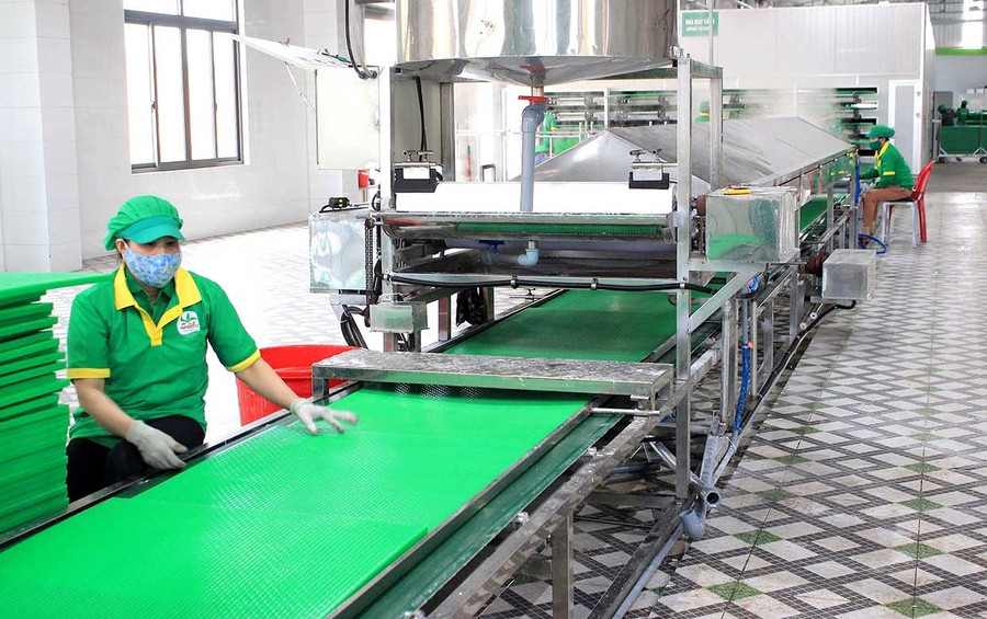 Nhà máy sản xuất bánh tráng SACHI của Công ty TNHH Sachi Nguyễn (phường Hoài Nhơn). Ảnh: ĐVCC