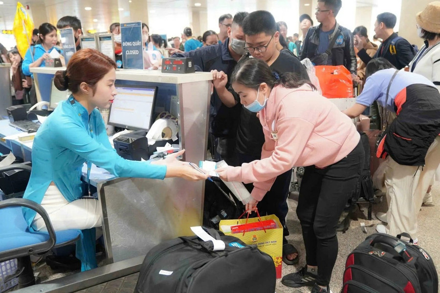 Có 550 người lao động được hỗ trợ tiền vé từ chương trình Chuyến bay Công đoàn năm 2026. Ảnh: VNA