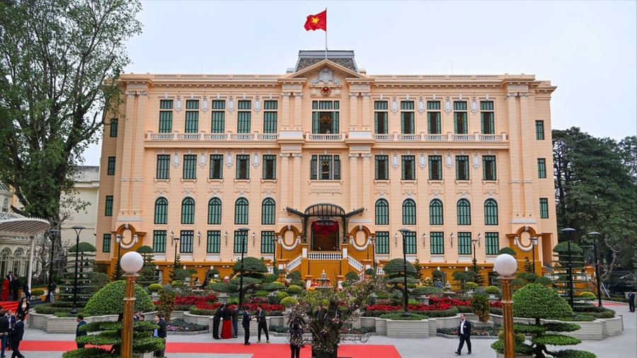 Trụ sở làm việc Cơ quan Chủ tịch nước, tại số 2 Lê Thạch - Bắc Bộ phủ. Ảnh: QUANG PHÚC