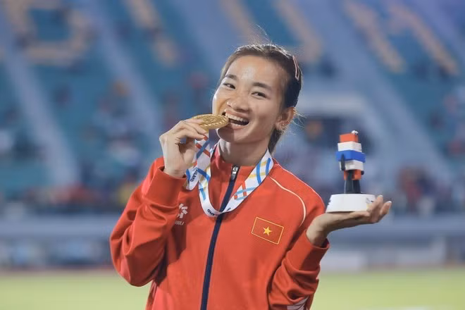 Nguyễn Thị Oanh tiếp tục là ngôi sao số 1 của Điền kinh Việt Nam. (Ảnh: TTXVN)