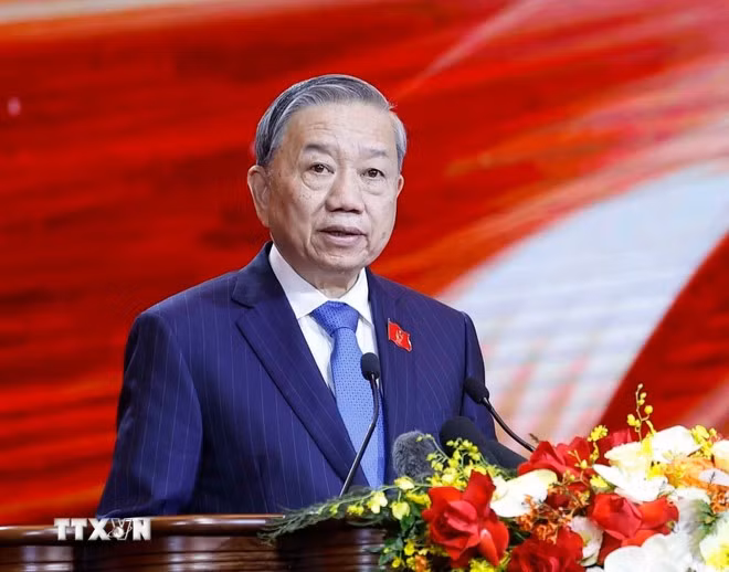 Tổng Bí thư Tô Lâm phát biểu. (Ảnh: Thống Nhất/TTXVN)