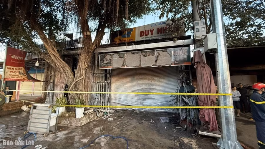 Hiện trường vụ cháy.