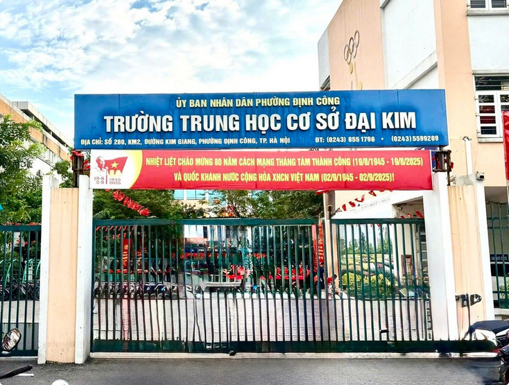 Trường Trung học cơ sở Đại Kim. (Ảnh: hanoimoi) Trường Trung học cơ sở Đại Kim