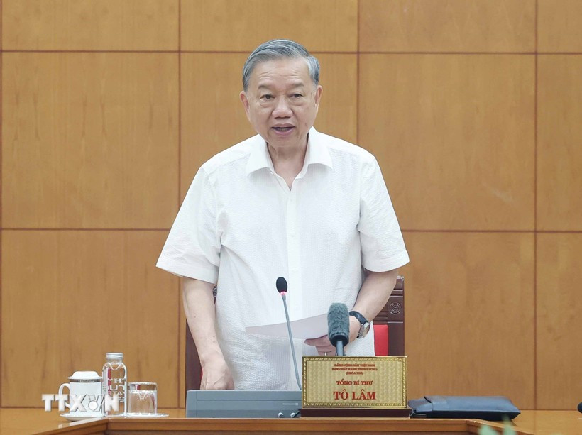 Tổng Bí thư Tô Lâm phát biểu. (Ảnh: Thống Nhất/TTXVN) Tổng Bí thư Tô Lâm phát biểu. (Ảnh: Thống Nhất/TTXVN)