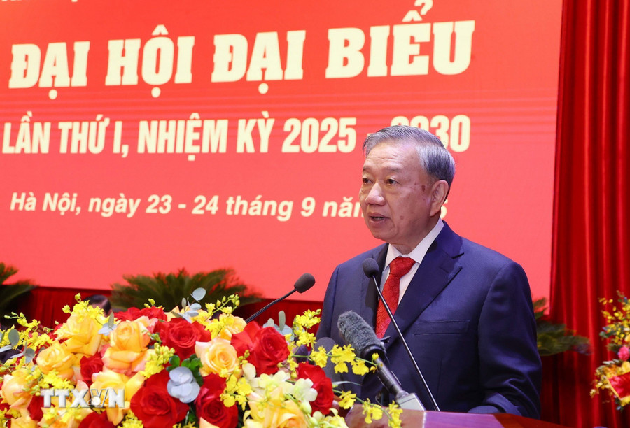 Tổng Bí thư Tô Lâm phát biểu chỉ đạo Đại hội. Ảnh: Văn Điệp/TTXVN Tổng Bí thư Tô Lâm phát biểu chỉ đạo Đại hội. (Ảnh: Văn Điệp/TTXVN)