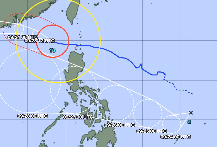 Sau siêu bão Ragasa, Biển Đông sẽ đón bão số 10. ẢNH: JMA