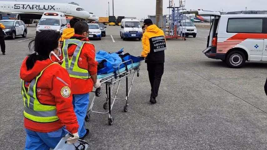 Hành khách được đưa đến bệnh viện ở Đài Loan để cấp cứu