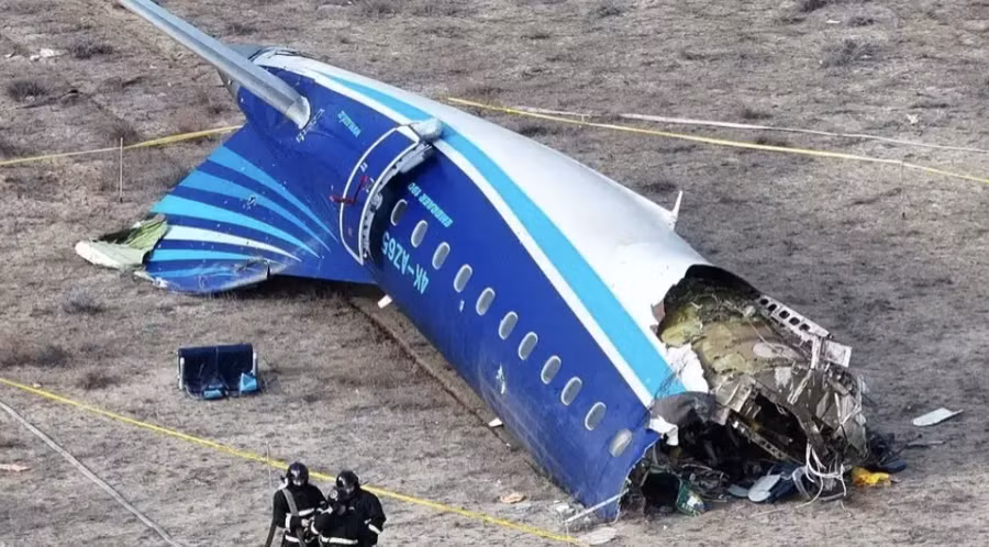 Hiện trường vụ tai nạn. Ảnh: Bộ khẩn cấp Kazakhstan