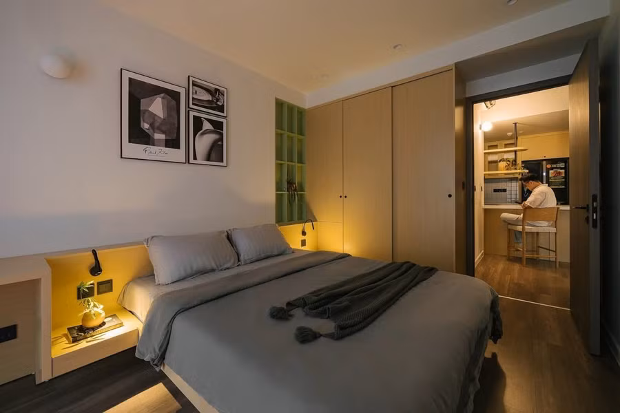 căn hộ nhỏ đầy đủ tiện nghi.