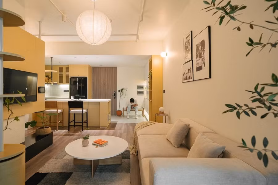 Căn hộ nhỏ 58m2 nhưng đủ đầy ấm cúng