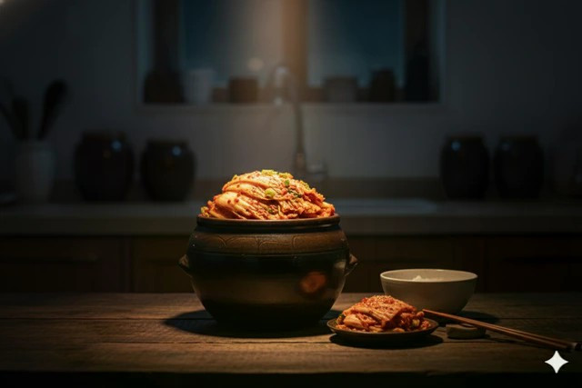 Nghiên cứu mới phát hiện kim chi có thể cải thiện đường huyết, giảm mỡ máu và hạ huyết áp. Ảnh: AI Nghiên cứu mới phát hiện kim chi có thể cải thiện đường huyết, giảm mỡ máu và hạ huyết áp. Ảnh: AI