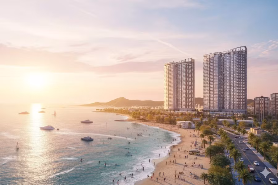 Best Western Premier Sailing Quy Nhơn - căn hộ thương gia sở hữu lâu dài, 3 mặt hướng biển, đã cất nóc, dự kiến bàn giao vào quý III/2026.