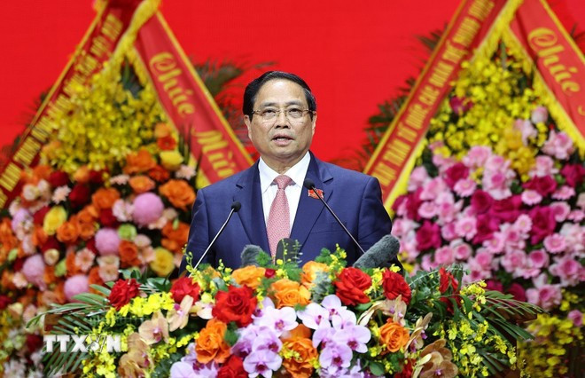 Đồng chí Phạm Minh Chính, Ủy viên Bộ Chính trị, Bí thư Đảng ủy, Thủ tướng Chính phủ phát biểu khai mạc Đại hội đại biểu Đảng bộ Chính phủ lần thứ I, nhiệm kỳ 2025-2030. (Ảnh: Dương Giang/TTXVN) Đồng chí Phạm Minh Chính, Ủy viên Bộ Chính trị, Bí thư Đảng ủy, Thủ tướng Chính phủ phát biểu khai mạc Đại hội đại biểu Đảng bộ Chính phủ lần thứ I, nhiệm kỳ 2025-2030. (Ảnh: Dương Giang/TTXVN)