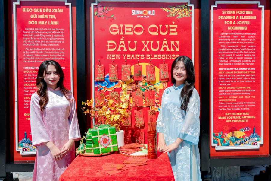 Không gian xuân tràn ngập đỉnh Bà Nà mùa Tết Nguyên đán 2026