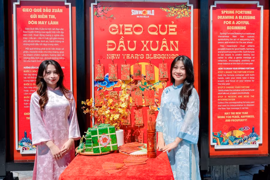 Không gian xuân tràn ngập đỉnh Bà Nà mùa Tết Nguyên đán 2026