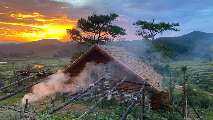 Một góc ở làng Kon Vơng Kia, xã Măng Đen. ẢNH: CẨM ÁI