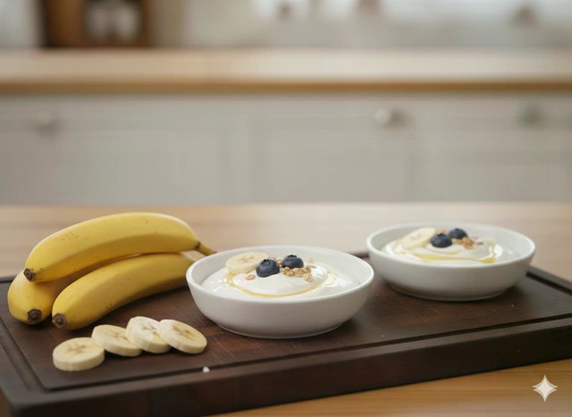 Đối với hầu hết mọi người, 1 - 2 quả chuối mỗi ngày là an toàn. Ảnh: AI